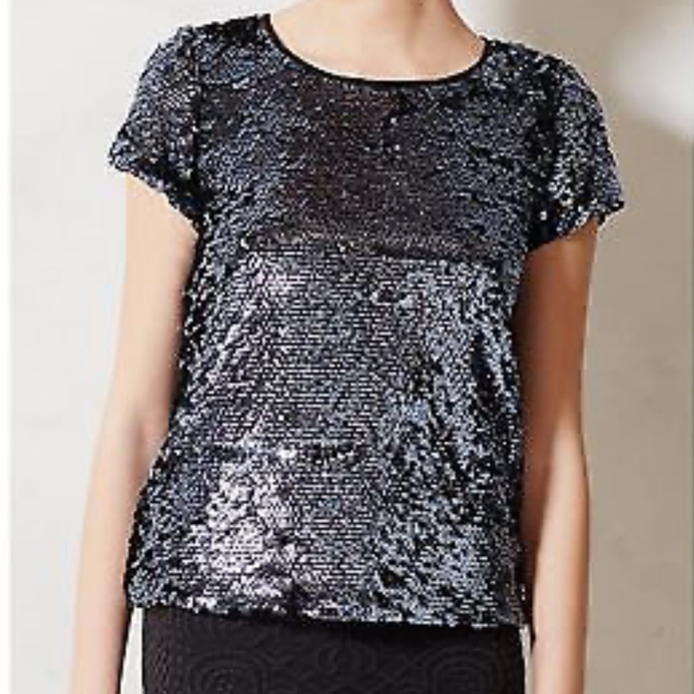 Anthropologie Sequin Top‎